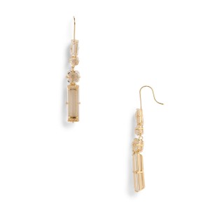 Gold-Tone Crystal Linear Earrings