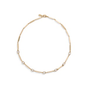 Gold-Tone Crystal Collar Necklace