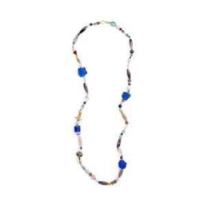 Extra-Long Beaded Stone Necklace