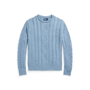 Cotton-Blend Fisherman's Sweater