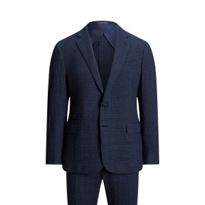Kent Hand-Tailored Plaid Seersucker Suit