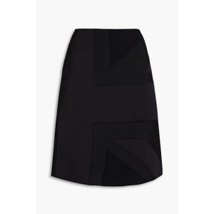 Draped mohair and wool-blend satin-crepe mini skirt