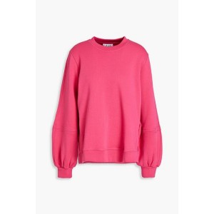 Embroidered cotton-blend fleece sweatshirt