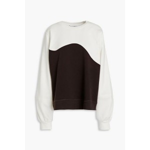 Two-tone organic cotton-jersey sweatshirt