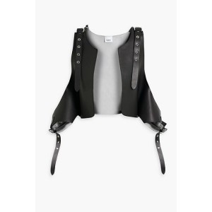 Pebbled-leather vest