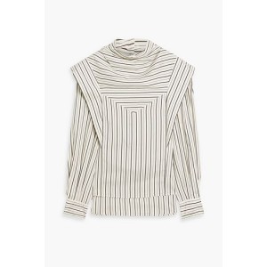 Bianca striped silk-crepe blouse