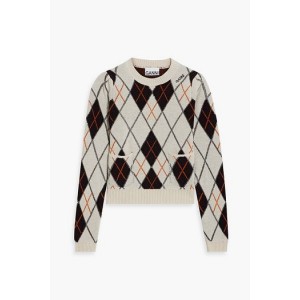 Argyle wool-blend sweater