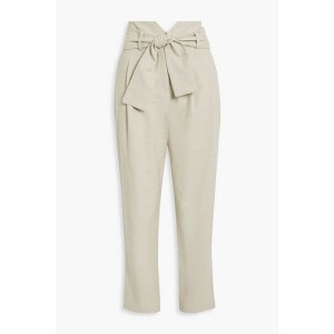 Madeon belted cotton tapered pants