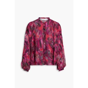 Paulhi printed fil coupe silk-blend chiffon blouse
