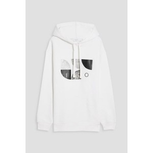 Walya printed cotton-fleece hoodie