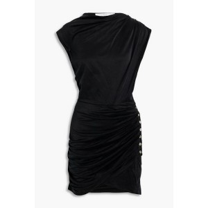 Manaia ruched cupro and Lyocell-blend satin-jersey mini dress