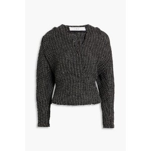 Kent pleated metallic boucle-knit top