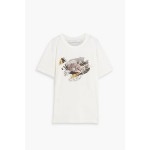 Croft printed Lyocell and cotton-blend T-shirt
