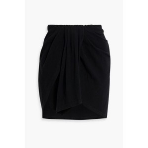 Serta draped cotton-blend mini skirt
