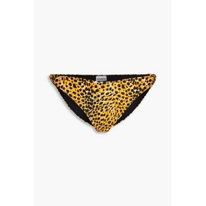 Twisted leopard-print low-rise bikini briefs