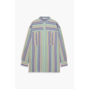 Taylor oversized striped cotton-poplin shirt