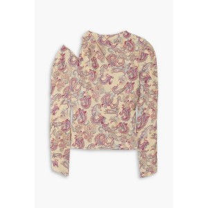 Torence cutout paisley-print silk-crepe blouse