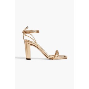 Diosa 85 twisted mirrored-leather sandals