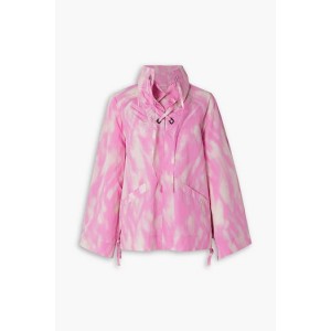 Tie-dyed shell raincoat