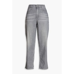 Jazzba faded high-rise tapered jeans