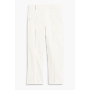 Cropped cotton-blend tapered pants