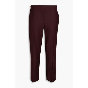 Cropped wool-flannel tapered pants