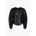 Dobson modal-blend faux leather blouse
