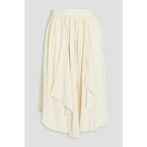 Darnae cotton and silk-blend crepon midi skirt