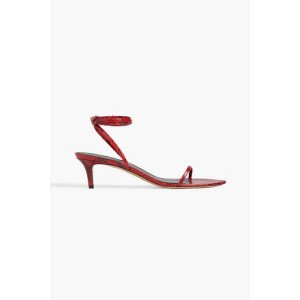 Aridee snake-effect leather sandals