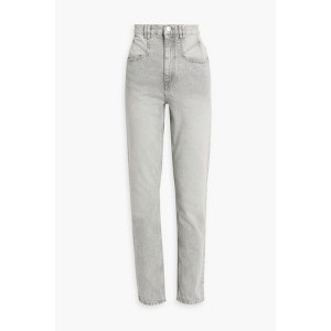 Dominic faded high-rise straight-leg jeans
