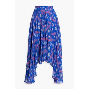 Namoni printed fil coupe silk-blend crepon maxi skirt