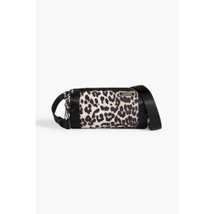 Tech Barrel leopard-print shell shoulder bag