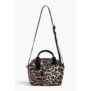 Knot leopard-print shell shoulder bag