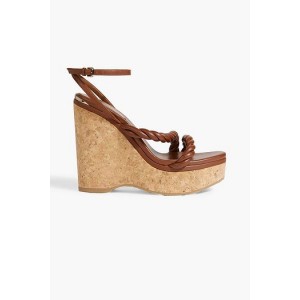 Diosa 130 twisted leather wedge sandals