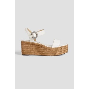 Mirabelle 70 leather espadrille wedge sandals