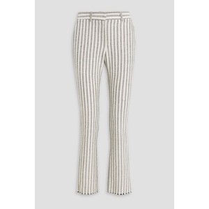 Omin striped cotton-blend tweed straight-leg pants