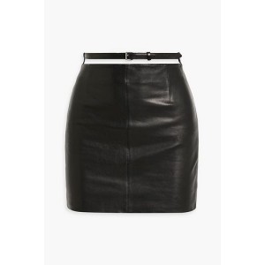 Jaja belted leather mini skirt