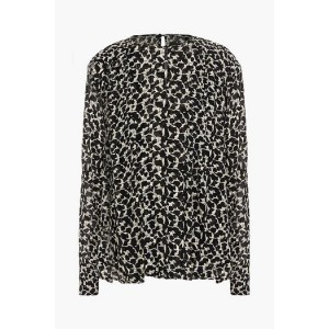 Midway printed fil coupe silk and Lurex-blend blouse