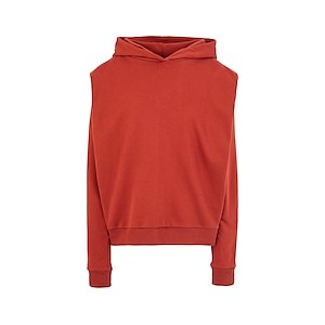 8 by YOOX ORGANIC COTTON PADDED SHOULDER HOODIE