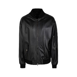 8 by YOOX OVERSIZE FIT LEATHER BOMBER
