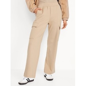 High-Waisted Dynamic Fleece Cargo Trouser Pants