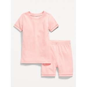 Unisex Snug-Fit Ribbed Pajama Set for Toddler & Baby Hot Deal