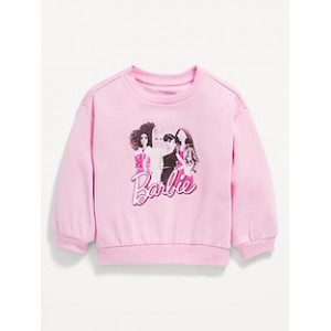 Crew-Neck Barbie Graphic Sweatshirt for Toddler Girls