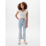 Kids High Rise 70s Flare Ankle Jeans