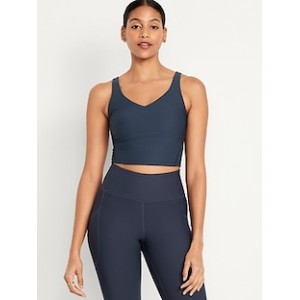 Light Support PowerSoft Ribbed Longline Sports Bra Hot Deal