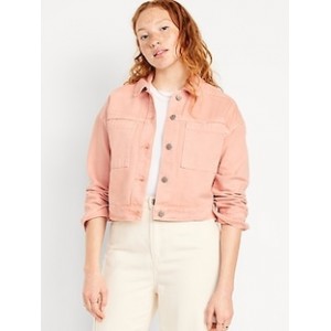 Cropped Utility Jean Jacket Hot Deal