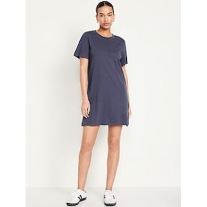 Crew-Neck Mini T-Shirt Dress Hot Deal