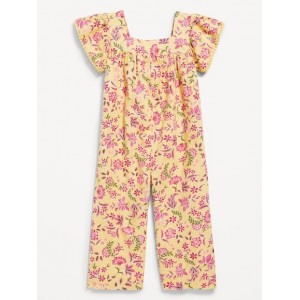 Printed Linen-Blend Wide-Leg Jumpsuit for Toddler Girls Hot Deal