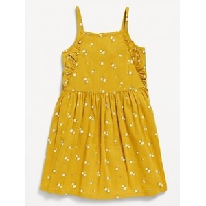 Printed Sleeveless Ruffle-Trim Dress for Toddler Girls Hot Deal