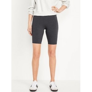 High-Waisted Biker Shorts -- 10-inch inseam Hot Deal